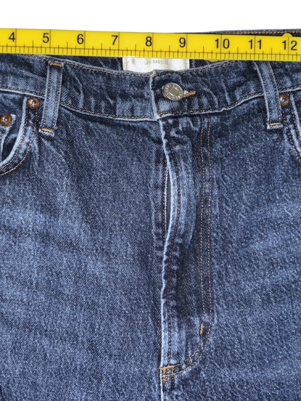Agolde REN Wide Leg Blue Denim Jeans - Picture 10 of 11